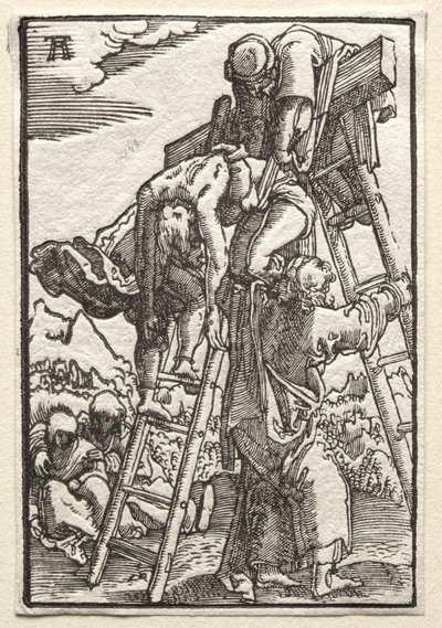 Ihmisen lankeemus ja lunastus: Laskeutuminen ristiltä, n. 1515. tekijältä Albrecht Altdorfer