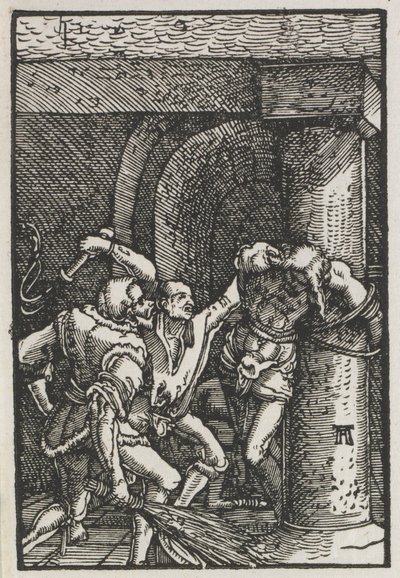 Ihmisen lankeemus ja lunastus: Kristuksen liputus, n. 1515. tekijältä Albrecht Altdorfer