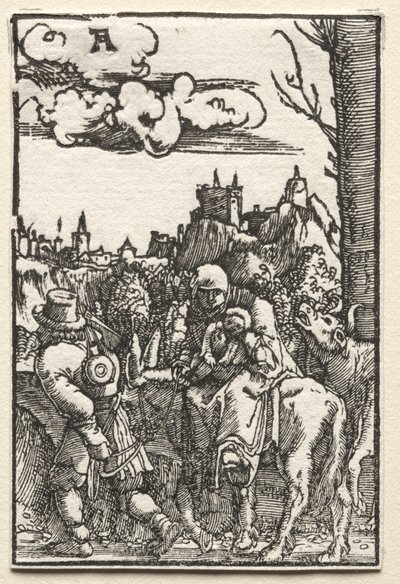 Ihmisen lankeemus ja lunastus: Pako Egyptiin, n. 1515. tekijältä Albrecht Altdorfer