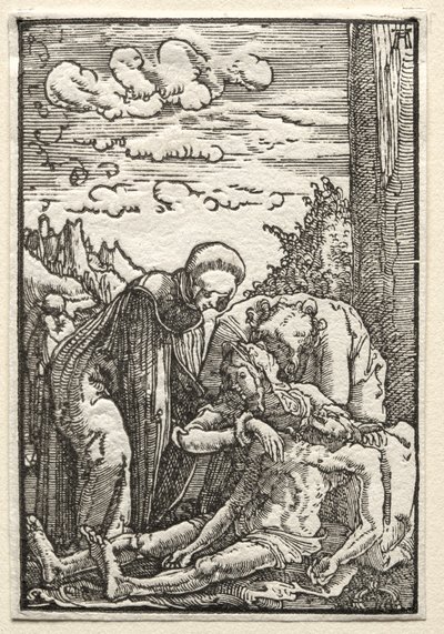 Ihmisen lankeemus ja lunastus: Valituslaulu ristin alla, n. 1515. tekijältä Albrecht Altdorfer