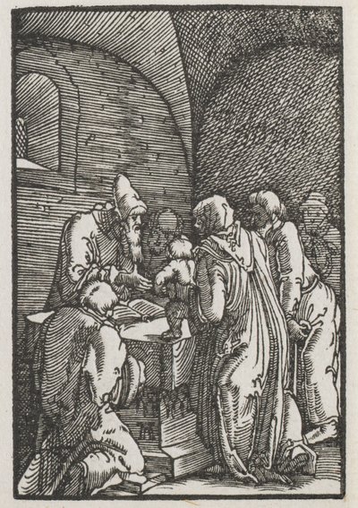 Ihmisen lankeemus ja lunastus: Kristuksen esittely temppelissä tekijältä Albrecht Altdorfer
