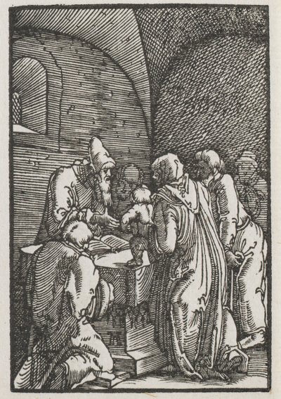 Ihmisen lankeemus ja lunastus: Kristuksen esittely temppelissä, n. 1515. tekijältä Albrecht Altdorfer