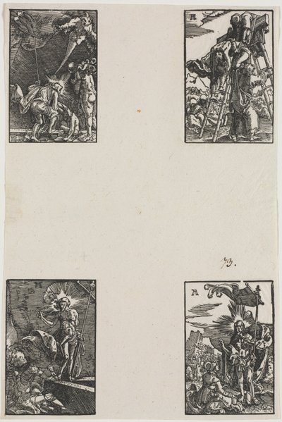 Ihmisen lankeemus ja lunastus, n. 1515. tekijältä Albrecht Altdorfer