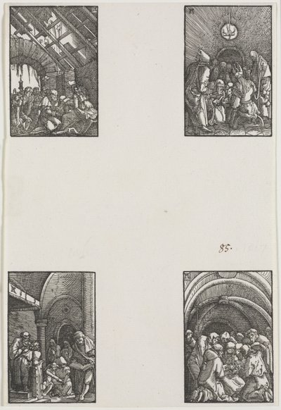 Ihmisen lankeemus ja lunastus, n. 1515. tekijältä Albrecht Altdorfer