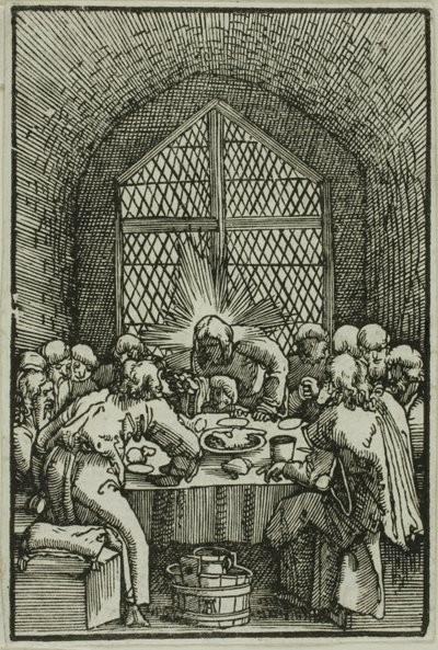 Viimeinen ehtoollinen kirjasta The Fall and Redemption of Man tekijältä Albrecht Altdorfer