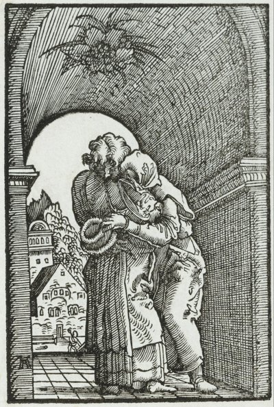 Joakimin ja Annen tapaaminen tekijältä Albrecht Altdorfer