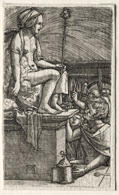 Roomalainen kurtisaani tai Noidan Vergiliusuksen kosto, 1520-1526. tekijältä Albrecht Altdorfer