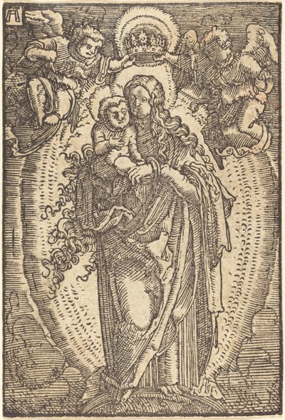 La Verge coronada per Angelsfinnish tekijältä Albrecht Altdorfer