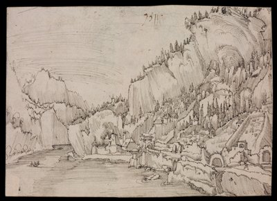 Sarmingstein Tonavan rannalla tekijältä Albrecht Altdorfer