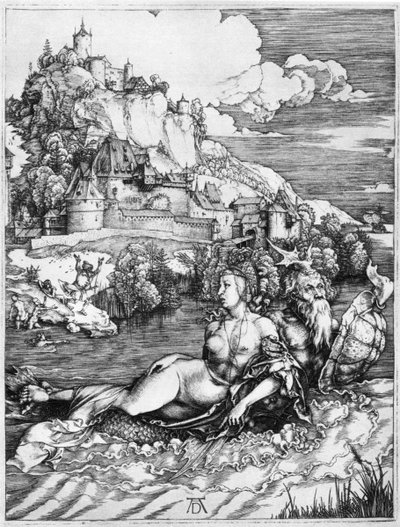 Merihirviö, joka kantaa pois prinsessan, 1500, 1936 tekijältä Albrecht Dürer