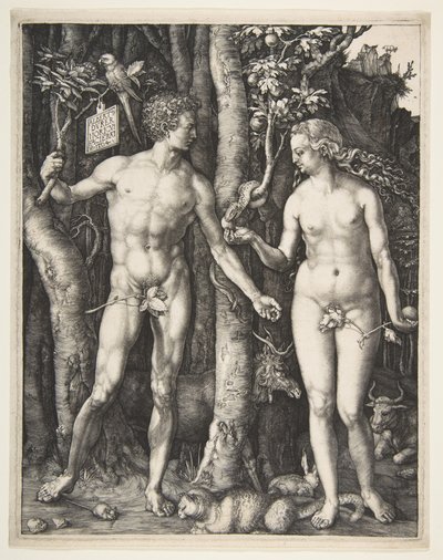 Aatami ja Eeva, 1504 tekijältä Albrecht Dürer