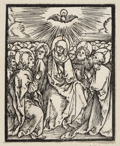 Pyhän Hengen vuodattaminen (teoksesta Postilla, 43 puupiirrosta) tekijältä Albrecht Dürer