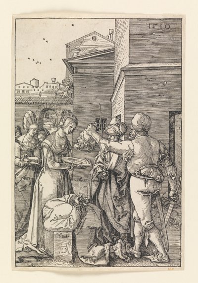 Johannes Kastajan pään mestaus tekijältä Albrecht Dürer