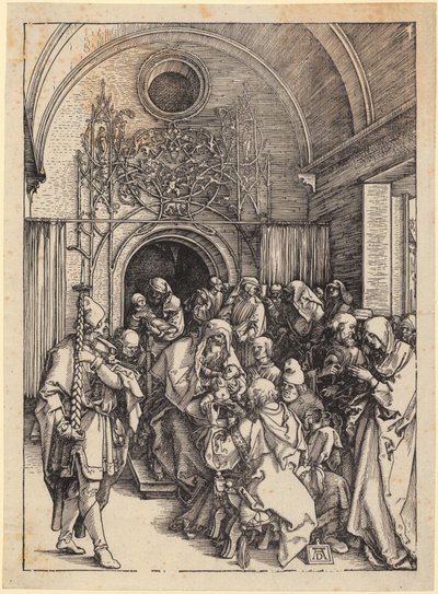 Kristuksen ympärileikkaus, sarjan ”Marian elämä” sivu 11 tekijältä Albrecht Dürer