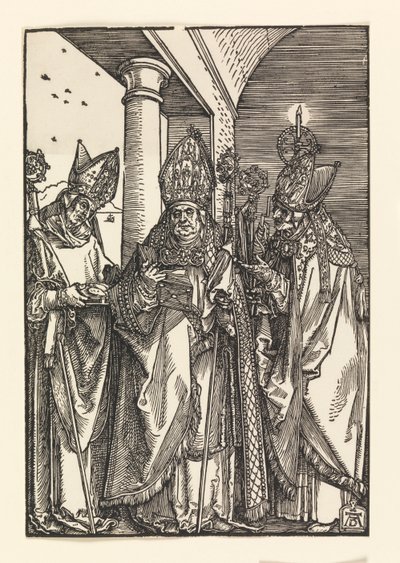 Piispat Nicholas, Ulric, Erasmus tekijältä Albrecht Dürer