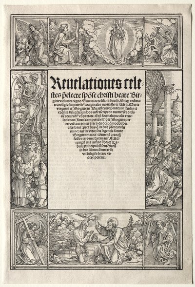 Raja - Kristuksen kasteen kanssa. tekijältä Albrecht Dürer