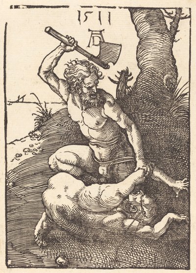 Kain tappaa Abelin, 1511. tekijältä Albrecht Dürer