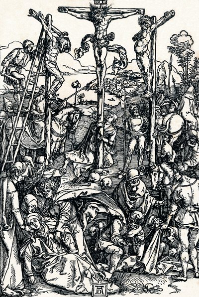 Golgata ja kolme ristiä, 1504 1906 tekijältä Albrecht Dürer