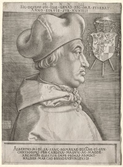 Brandenburgin kardinaali Albrecht - Suuri lautanen tekijältä Albrecht Dürer