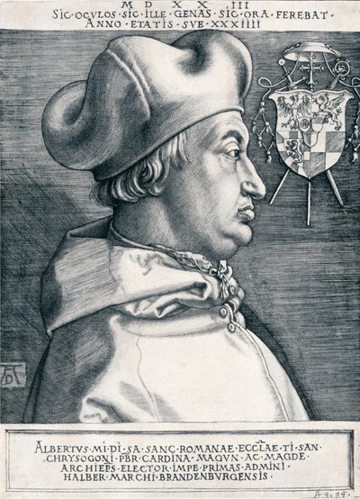 Cardinal Albrecht Brandenburgilainen Suuri kardinaali, 1523 1906 tekijältä Albrecht Dürer