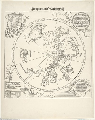 Eteläisen taivaan taivaallinen kartta (Imagines coeli meridionalis) tekijältä Albrecht Dürer