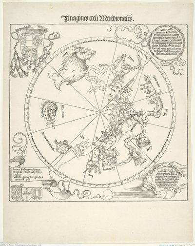Eteläisen taivaan taivaallinen kartta (Imagines coeli meridionalis) tekijältä Albrecht Dürer