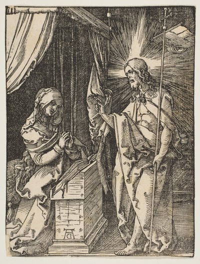 Kristus ilmestyy äidilleen, pienestä kärsimyksestä, n. 1510. tekijältä Albrecht Dürer