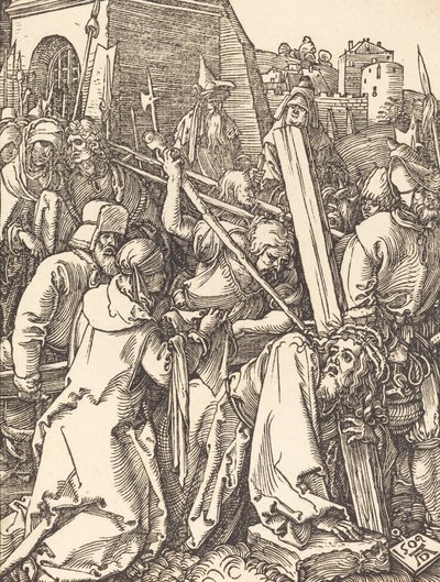Kristus kantaa ristiä, 1509. tekijältä Albrecht Dürer