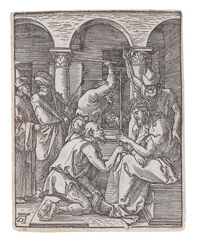 Christ Crown with Thorns, sarjasta The Small Passion, noin 1509-1511. tekijältä Albrecht Dürer