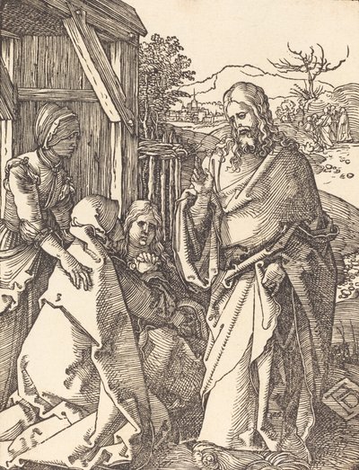 Kristus lähtee äidiltään, luultavasti n. 15091510. tekijältä Albrecht Dürer