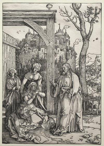 Kristus jättää äitinsä, n. 1504-1505. tekijältä Albrecht Dürer