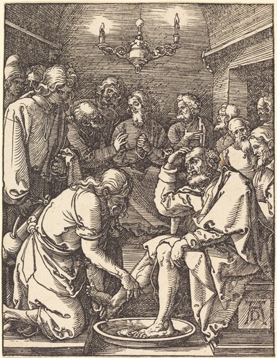 Kristus pesee opetuslasten jalat tekijältä Albrecht Dürer