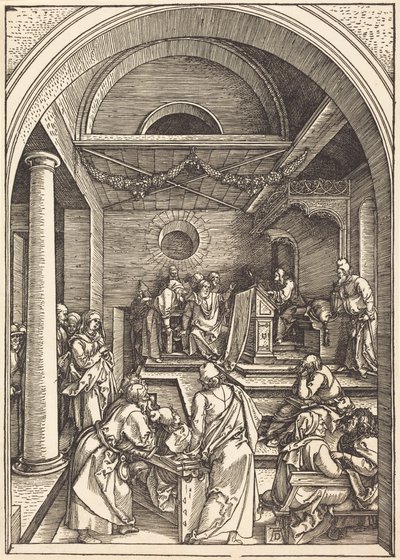 Kristus lainopettajien keskellä tekijältä Albrecht Dürer