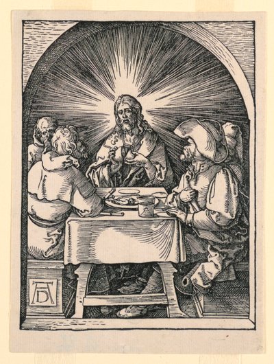 Kristus Emmauksessa, Pikku Passion -sarjasta tekijältä Albrecht Dürer