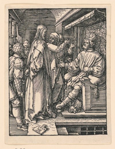 Kristus Herodeksen edessä, Pikku Passion -sarjasta tekijältä Albrecht Dürer