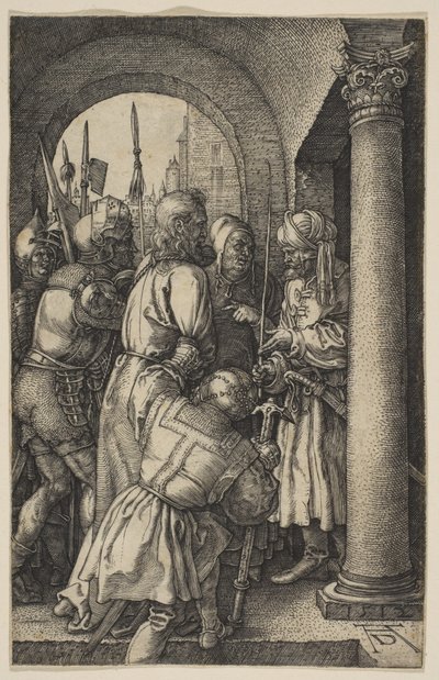 Kristus Pilatuksen edessä, sarjasta "Passio" tekijältä Albrecht Dürer