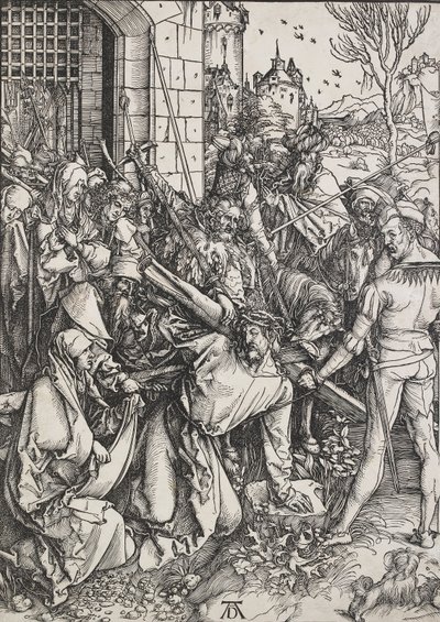 Kristus kantaa ristiä, 1498-1499 tekijältä Albrecht Dürer