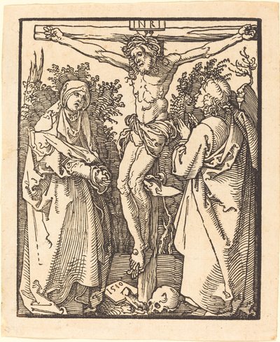 Crist a la creu amb Maria i Sant Johnfinnish tekijältä Albrecht Dürer