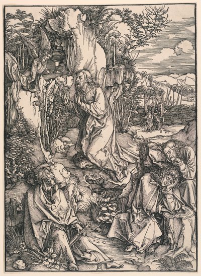 Kristus Öljymäellä (Agonia puutarhassa), Suurista kärsimyksistä. tekijältä Albrecht Dürer