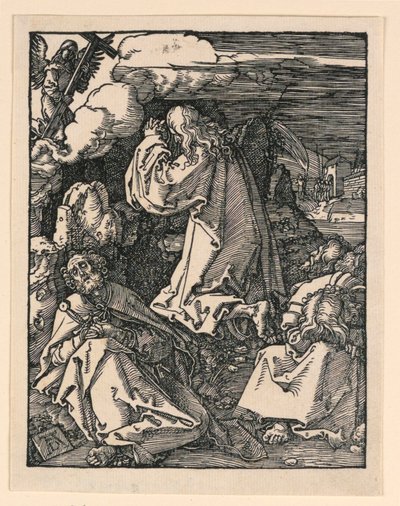 Kristus Öljymäellä (The Agony in the Garden), Pikku Passion -sarjasta tekijältä Albrecht Dürer