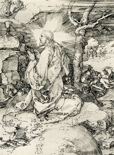 Kristus Öljymäellä tekijältä Albrecht Dürer