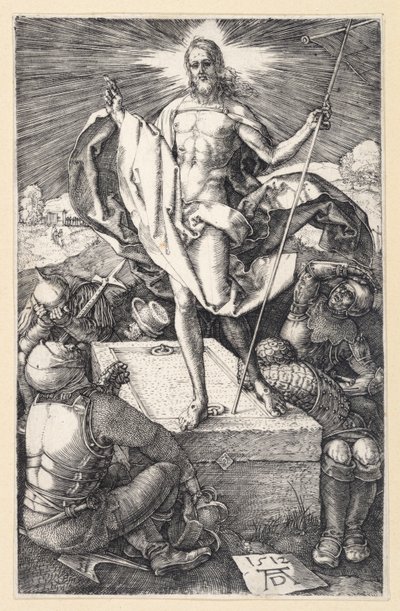 Kristuksen ylösnousemus (Kuparikaiverruspassio) tekijältä Albrecht Dürer