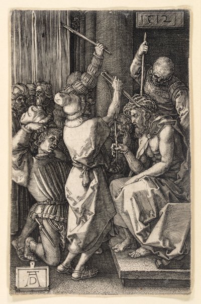 Kristuksen orjantappurakruunaus (Kuparikaiverruspassio) tekijältä Albrecht Dürer