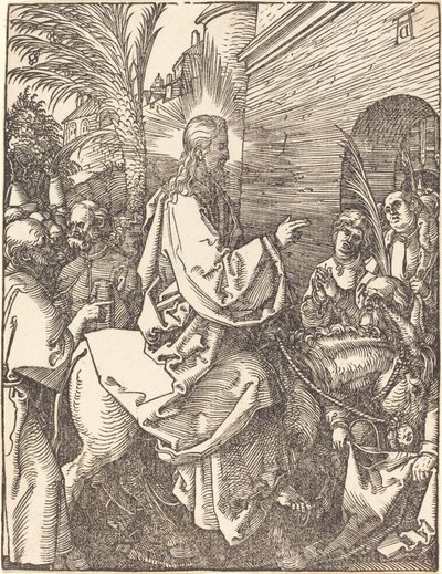 Kristuksen saapuminen Jerusalemiin tekijältä Albrecht Dürer
