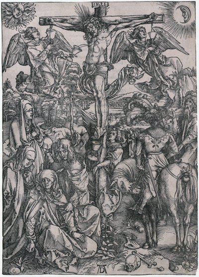 Kristus ristillä, sarjan ”Suuri passio” 8. kuva tekijältä Albrecht Dürer