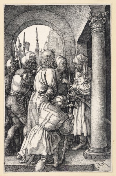Kristus Pilatuksen edessä (Kuparikaiverruspassio) tekijältä Albrecht Dürer