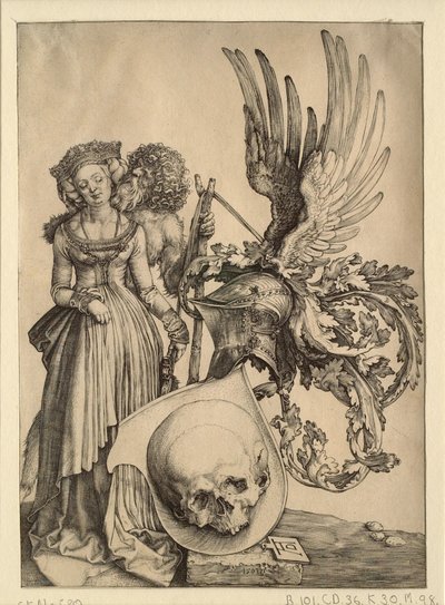 Vaakuna ja pääkallo tekijältä Albrecht Dürer