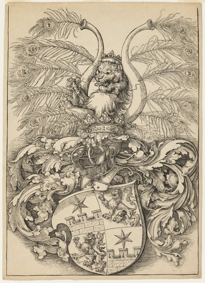 Wilhelmin ja Wolfgang Rogendorfin vaakuna tekijältä Albrecht Dürer