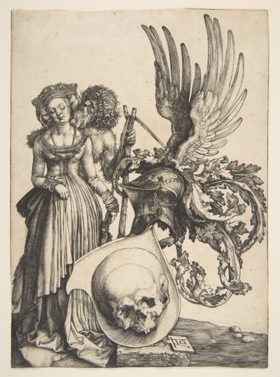 Vaakuna ja pääkallo, 1503. tekijältä Albrecht Dürer