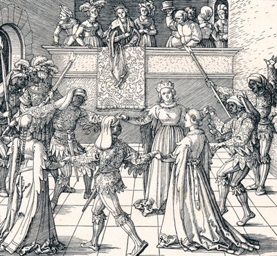 Torchlight-tanssi, Augsburg, 1516 1906 tekijältä Albrecht Dürer